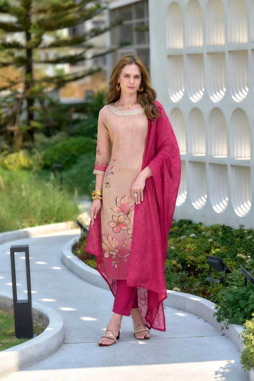 Tissue Embroidered Kurti - MYLUXURY LANE ENTERPRISE